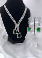Emerald Elegance Jewelry Set Green