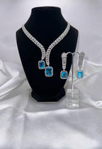 Elegant Light Blue Stone Jewelry Set