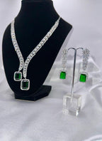 Emerald Elegance Jewelry Set Green