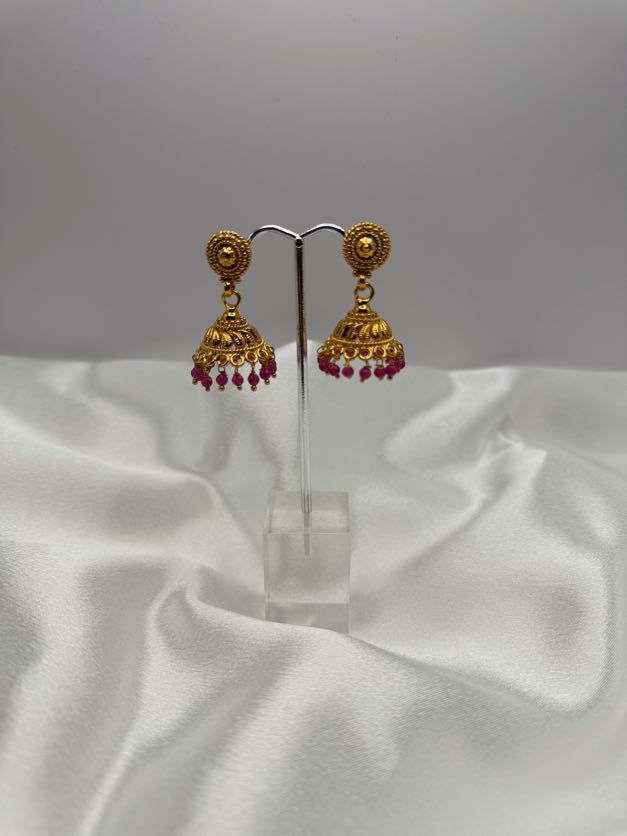 Noor Statement Earrings Red