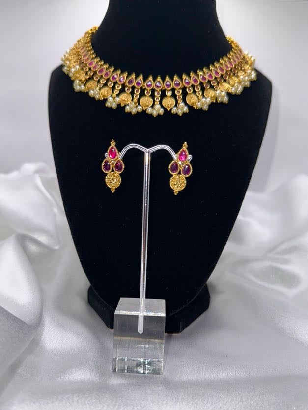 Choker Necklace Pink