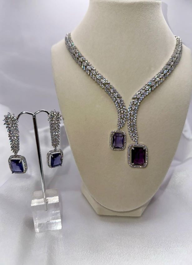 Elegant Lavender Stone Jewelry Set